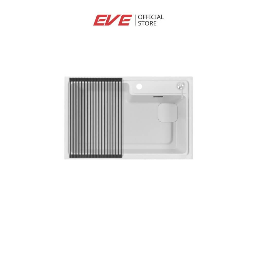 อ่างล้างจานหินแกรนิต 1 หลุม EVE PHILIP 800/520 ขนาด 80 ซม. สีขาว_9
